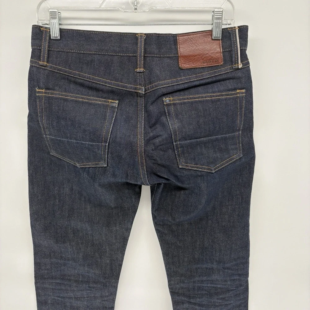 Gustin Selvedge Denim Jeans Raw Selvedge Skinny Fit Button Fly USA Men 30x30